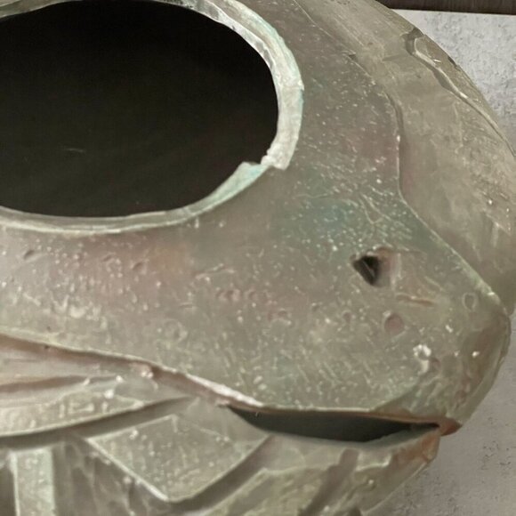 Steven Kaye Navajo Signed Hand Carved Hand Made Hanging Planter Southwestern - Picture 7 of 10